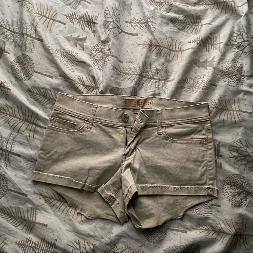 Hollister Beige/Light Tan Denim Cutoff Shorts